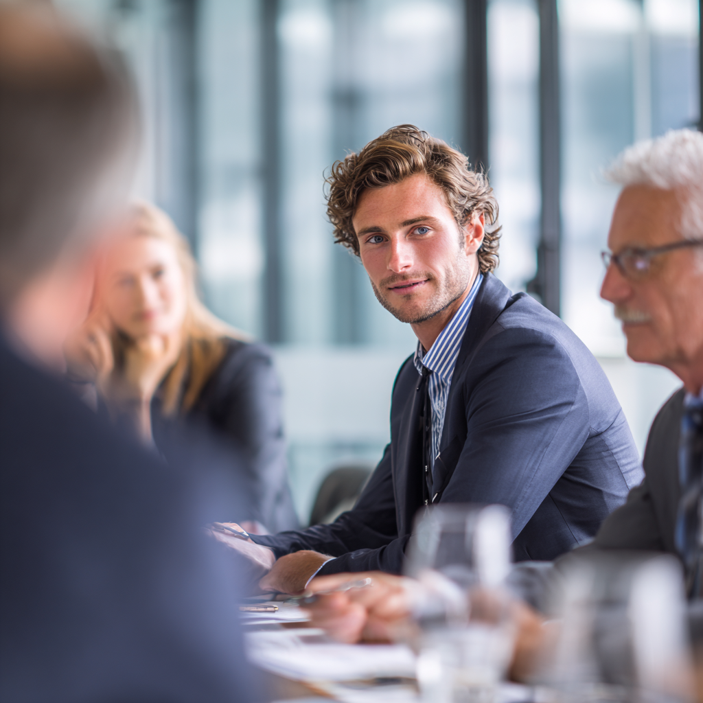 Business professionals in meeting